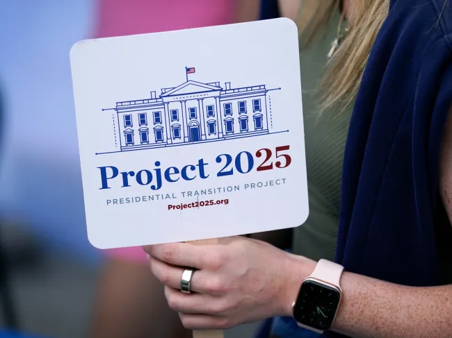 Project 2025 sign